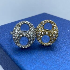 Ann Taylor Rhinestone rings, size 8